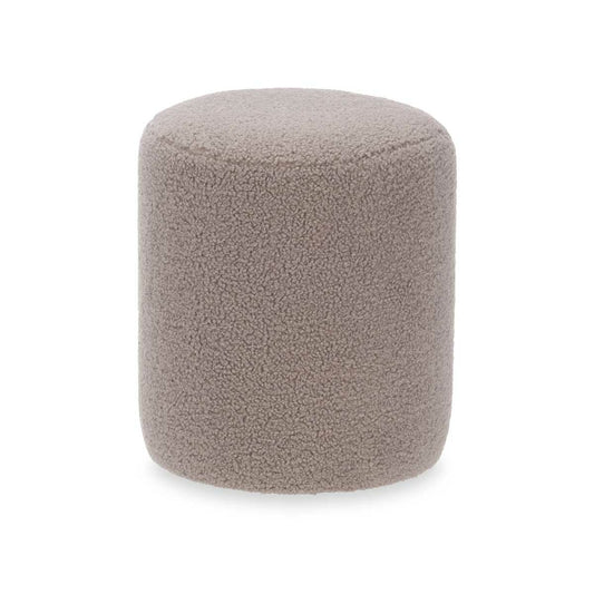 Pouffe Gift Decor Brown Cloth MDF Wood-0